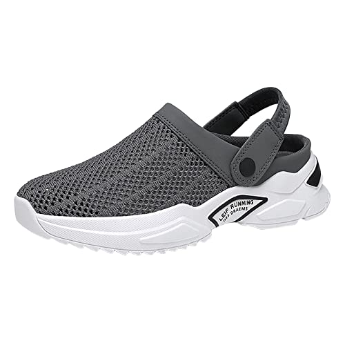 LOIJMK Männer Casual Soft Flache Hausschuhe Atmungsaktive Leichte Wanderschuhe Mode Herren Schuhe Graue (Grey, 43) von LOIJMK