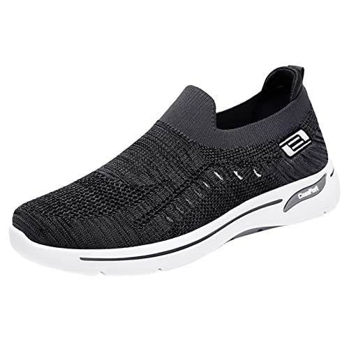 Schuhe Herren Sommer Leicht, Turnschuhe Herren Ohne Schnüren, Slip On Sportschuhe Herren Laufschuhe Fitnessschuhe Mode Freizeitschuhe Herren Sportlich Komfortschuhe Walkingschuhe von LOIJMK