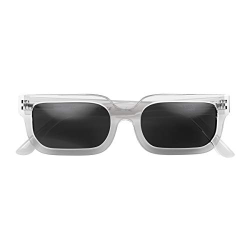 LONDON MOLE Eyewear Icy-Sonnenbrille, modische Marke, UV400-Schutz, Unisex (Transparent/Schwarz) von LONDON MOLE