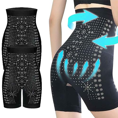 LONGTO positivesy PEARLMOON™ Ice Silk Ion Fiber Repair Shaping Shorts, 2023 Ice Silk Ion Fiber Repair Shaping Shorts (2PC Schwarz,M) von LONGTO