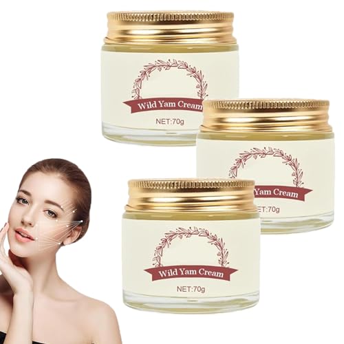 Wild-Yam-Creme, Annas Wild-Yam-Creme Bio, Bio-Wild-Yam-Wurzelcreme für Frauen, Promeno-Wild-Yam-Creme für Frauen, Anna's Wild-Yam-Creme für den Hormonhaushalt Bio (3PCS) von LONGTO