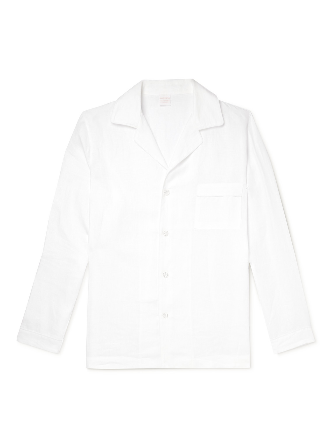 LORETTA CAPONI - Camp-Collar Linen Pyjama Shirt - Men - White - IT 48 von LORETTA CAPONI