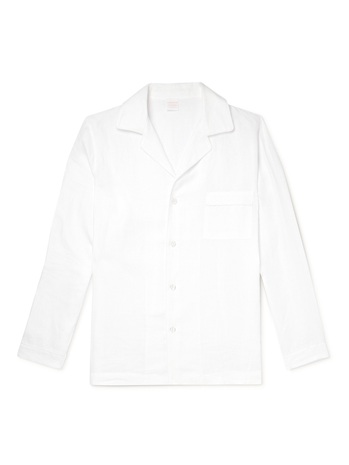 LORETTA CAPONI - Camp-Collar Linen Pyjama Shirt - Men - White - IT 56 von LORETTA CAPONI