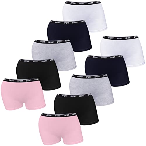 LOREZA ® 10er Set Mädchen Pantys Hipster Baumwolle (140-146,Modell 9-10er Set) von LOREZA