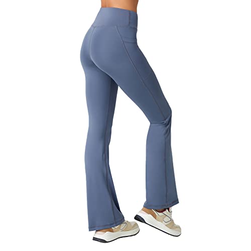 LOS OJOS Damen Bootcut Yogahose - Hohe Taille Workout Bootleg Yoga Leggings mit Bauchkontrolle von LOS OJOS