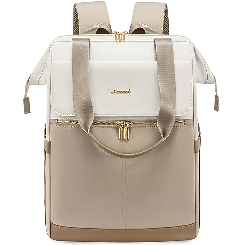 LOVEVOOK Rucksack Damen Groß, Laptop Rucksack mit Laptopfach 17 Zoll, Reiserucksack Damen Wasserdicht, Große Handtasche Backpack Travel, Schultasche Modern, Business Handgepäck für Reise Urlaub Büro von LOVEVOOK