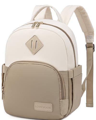 LOVEVOOK Rucksack Damen Klein, Wasserdicht Kleine Rucksäcke Tasche 2 in 1 Tagesrucksack Elegant, Mini Damenrucksack Cityrucksack Modern Schulrucksack Reiserucksack Daypack Backpack für Reise Schule von LOVEVOOK