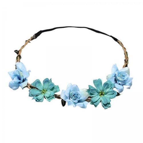 LOVIVER 6x Hochzeit Blumenkrone Böhmischer Kranz Haarband Verstellbare Blumen Tiara Kopfschmuck für Festival Brautjungfer Cosplay Frauen Mädchen Haarschmuck von LOVIVER