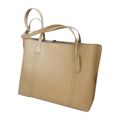 LOVIVER Damen PU-Einkaufstasche mit Griff, Valentinstagsgeschenke für sie, lässige Handtasche, Khaki LOVIVER Damen PU-Einkaufstasche mit Griff, Valentinstagsgeschenke für sie, lässige Handtasche, Khaki von LOVIVER