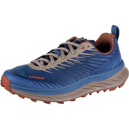 LOWA Herren Trailrunning Schuhe FORTUX stahlblau-Dune 46 1/2 von LOWA