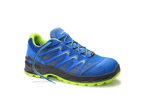 LOWA Sicherheitsschuhe LARROX Work GTX Black Low S3, Farbe:Kornblau, Schuhgröße:41 (UK 7) von LOWA