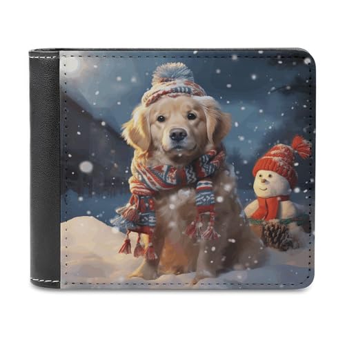 LQPMNK PU Leder Geldbörse Merry Christmas Cute Hund Schneemann Druck Geldbörse mit mehreren Steckplätzen Elegante Brieftasche Business Wallet Travel Wallet Bifold Wallet Stil One Size Minimalistisch, LQPMNK PU Leder Geldbörse Merry Christmas Cute Hund Schneemann Druck Geldbörse mit mehreren Steckplätzen Elegante Brieftasche Business Wallet Travel Wallet Bifold Wallet Stil One Size Minimalistisch, von LQPMNK