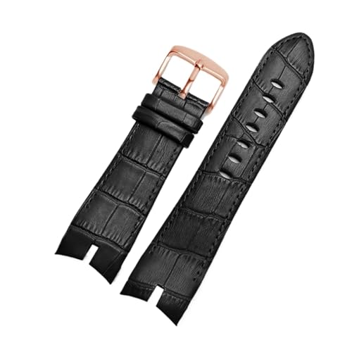 LQXHZ Echtes Lederarmband 26 Mm Kompatibel Mit Roger Dubuis For Uhrenarmband Der EXCALIBUR-Serie 42 Mm Zifferblatt RDDBEX0405 Herren-Accessoires (Color : Black rose, Size : 26mm) von LQXHZ