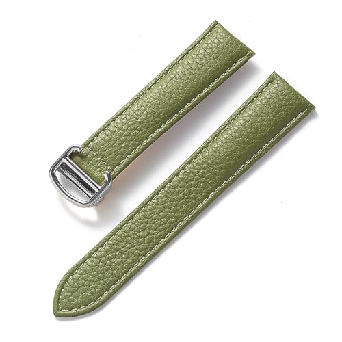 LQXHZ Herren- und Damen-Lederriemen, faltbare Schnalle, (Color : Olive green, Size : 13mm) von LQXHZ