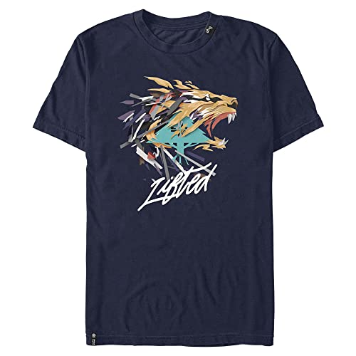 Mad Engine Brands Herren Lrg-Lifted Research Group Angry Lion Young, kurzärmelig T-Shirt, Marineblau, Mittel von LRG