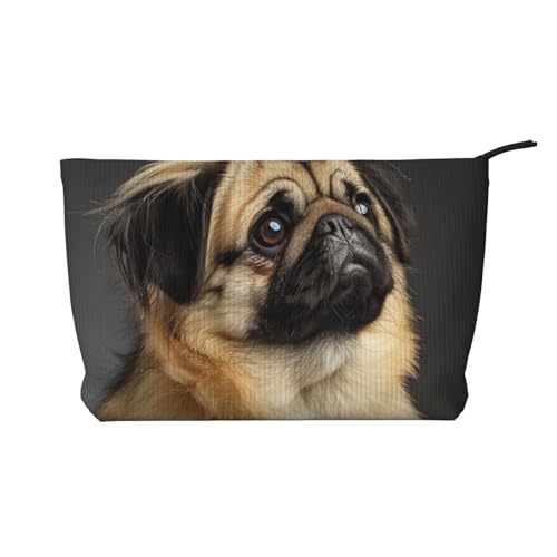 Kosmetiktasche mit Fischmuster, bedruckt, Kordsamt, Reise-Kosmetiktasche, Kulturbeutel, Organizer für Damen, Mutter, Mädchen, Niedlicher Mops-Hund, Einheitsgröße, Kulturbeutel Kosmetiktasche mit Fischmuster, bedruckt, Kordsamt, Reise-Kosmetiktasche, Kulturbeutel, Organizer für Damen, Mutter, Mädchen, Niedlicher Mops-Hund, Einheitsgröße, Kulturbeutel von LRHCNZDCP