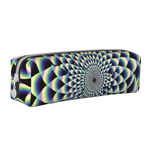 LRHCNZDCP Federmäppchen aus Leder mit Spiralbindung, optische Täuschung, Kunstdruck, niedliches Federmäppchen mit Reißverschluss, für Schule und Büro, weiß, Einheitsgröße, Schulranzen LRHCNZDCP Federmäppchen aus Leder mit Spiralbindung, optische Täuschung, Kunstdruck, niedliches Federmäppchen mit Reißverschluss, für Schule und Büro, weiß, Einheitsgröße, Schulranzen von LRHCNZDCP