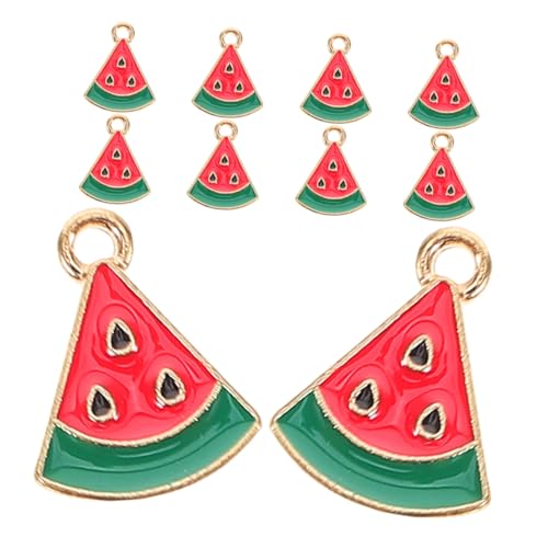 LRXIYODE Wassermelonen-schmuckanhänger 10 Stück Mini-wassermelonen-charms Für Halsketten Und Armbänder LRXIYODE Wassermelonen-schmuckanhänger 10 Stück Mini-wassermelonen-charms Für Halsketten Und Armbänder von LRXIYODE