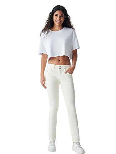 LTB Damen Jeans Molly M Super Slim Fit - Weiß - Off White W24-W34 Baumwolle Stretch, Größe:32W / 30L, Farbvariante:Off White 53296 LTB Damen Jeans Molly M Super Slim Fit - Weiß - Off White W24-W34 Baumwolle Stretch, Größe:32W / 30L, Farbvariante:Off White 53296 von LTB Jeans