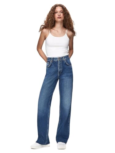 LTB Jeans Damen Danica L - Wide High Rise Basic-5-Pocket Dark Wash Blau aus Baumwolle - Größe W33L34 LTB Jeans Damen Danica L - Wide High Rise Basic-5-Pocket Dark Wash Blau aus Baumwolle - Größe W33L34 von LTB Jeans