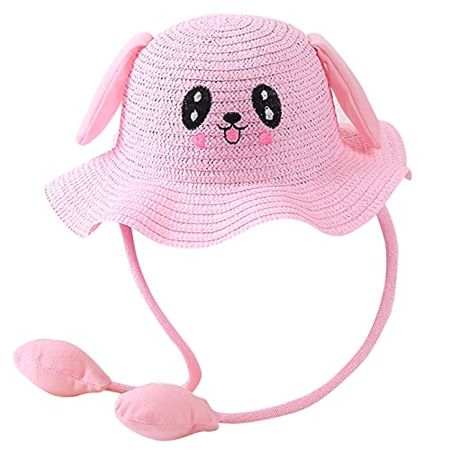 LTWOTEJNG Baby Summer Kinder Ears Sunhat mit Sich bewegender Kaninchenmütze Mädchen Schal Gelb von LTWOTEJNG