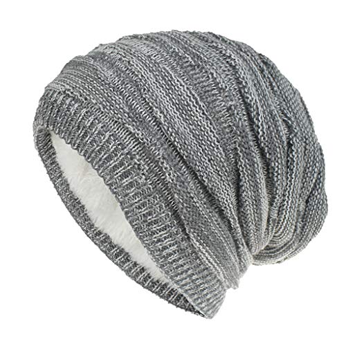 LTWOTEJNG Damen Chemo Mütze,Slouchy Baggy Beanie Chemo Krebs Cap Hijab Muslim Damen Leichte Unifarben Geflecht mit Zöpfe Slouch Mütze Schlafmütze Kopftuch von LTWOTEJNG