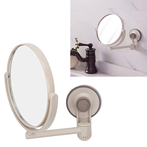 Tragbarer, Faltbarer Vergrößerungs-Make-up-Spiegel für Badezimmer und Schlafzimmer, an der Wand Montierter Kosmetikspiegel mit Saugnapf-Design von LUCKDANO