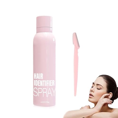 Hair Identifier Spray For Face Shaving, Haar-Identifizierungsspray für die Gesichtsrasur, Gesichts-Haar-Identifizierungsspray, feuchtigkeitsspendendes und hautpflegendes Dermaplaner-Set-Spray (1Set) von LUCKKY