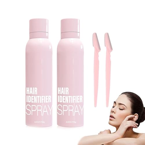 Hair Identifier Spray For Face Shaving, Haar-Identifizierungsspray für die Gesichtsrasur, Gesichts-Haar-Identifizierungsspray, feuchtigkeitsspendendes und hautpflegendes Dermaplaner-Set-Spray (2Set) von LUCKKY