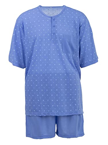 Lucky Herren Pyjama Set 2 TLG. Shorty, Farbe:blau, Größe:2XL von Lucky