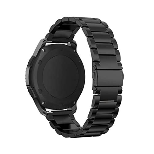 LUGEMA Schnellspanner Edelstahl-Armband, das mit fossilen Diesel kompatibel ist Dz. Männer Frauen Uhren Band Handgelenkband Armband 18mm 20mm 22mm 23mm 24mm (Color : Black, Size : 24mm) von LUGEMA