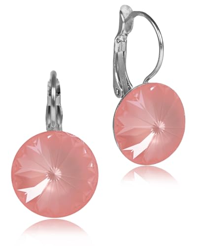 LUISIA® Ohrringe Rivoli mit Kristallen von Swarovski® (12 mm, Matt Flamingo Pink) von LUISIA