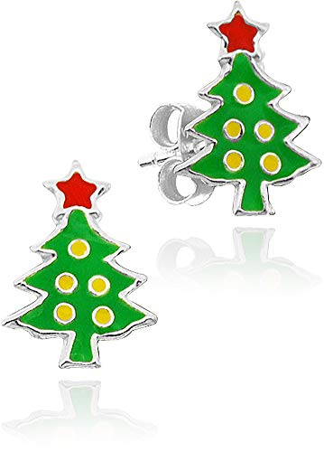 LUISIA® Ohrstecker Weihnachtsbaum - 925 Sterling Silber von LUISIA