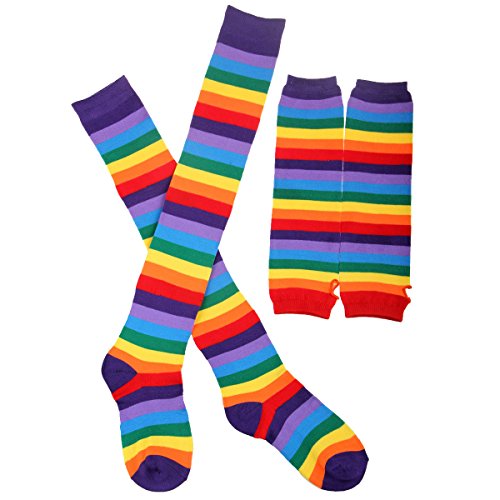 LUOEM Kniestrümpfe für Damen Mehrfarbig Bunt,M LUOEM Kniestrümpfe für Damen Mehrfarbig Bunt,M von LUOEM