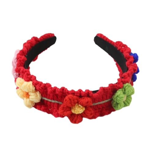 LUOFENG Elegante breite Haarbänder, Fotokabinen-Requisiten, breites Stirnband, Blumen-Kopfschmuck, Bohemia-Stirnband für Musikfestivals von LUOFENG