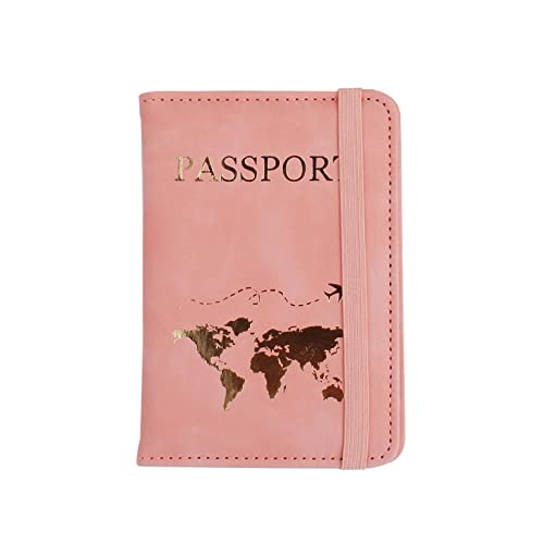 LUOFENG PU-Leder-Passhülle für Kartendokumente, Heißprägung, einfache Damen- und Herren-Reisepasshülle, Brieftasche von LUOFENG