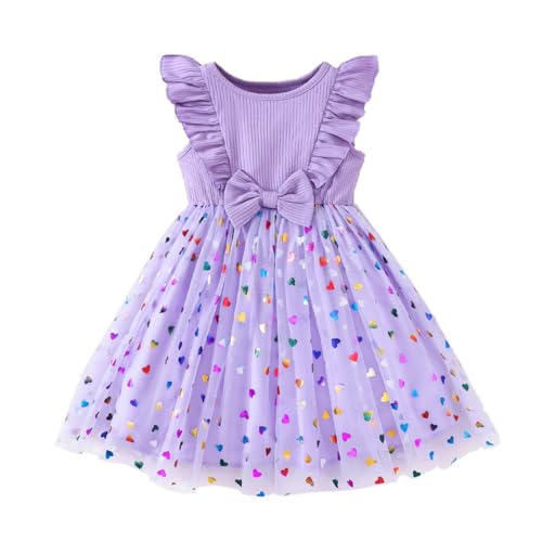 LUVCES Kleid Mädchen Rüschen Armellos Tutu Kleid Casual Sommer Blumen Paillettenrock Tüllkleider Prinzessin Party Sommerkleid Lila Pailletten 2-3 Jahre LUVCES Kleid Mädchen Rüschen Armellos Tutu Kleid Casual Sommer Blumen Paillettenrock Tüllkleider Prinzessin Party Sommerkleid Lila Pailletten 2-3 Jahre von LUVCES