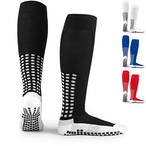 LUX rutschfeste Fußball Kniestrümpfe Socken, rutschfeste Sport Socken, Gummi-Pads, trusox/tocksox Style, Top Qualität, Basketball, Fußball, Wandern, Laufen Schwarz Einheitsgröße Tall LUX rutschfeste Fußball Kniestrümpfe Socken, rutschfeste Sport Socken, Gummi-Pads, trusox/tocksox Style, Top Qualität, Basketball, Fußball, Wandern, Laufen Schwarz Einheitsgröße Tall von LUX Sports