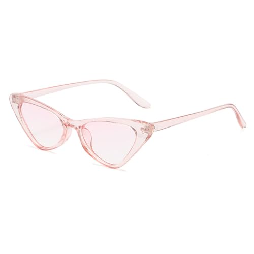 Kleine Katzenaugen-Sonnenbrille für Damen, Retro, dreieckige Sonnenbrille, Herren, Sonnenbrille, Schutz, modische Brille, Luxus, UV400, Farbverlauf Pink von LVTFCO