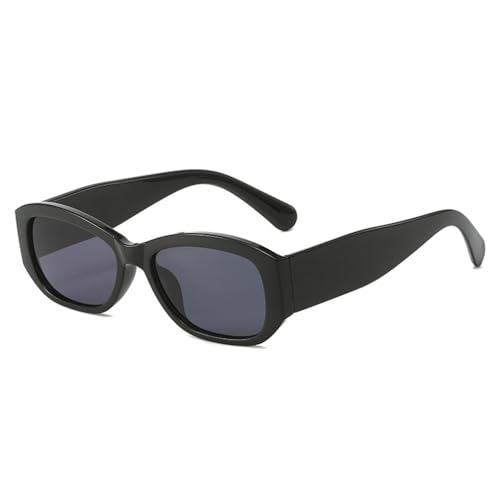 LVTFCO Fashion Square Jelly Grey Sonnenbrille Damen Shades UV400 Retro Dunkelgrün Punk Herren Sonnenbrille,Schwarz Grau,Einheitsgröße von LVTFCO