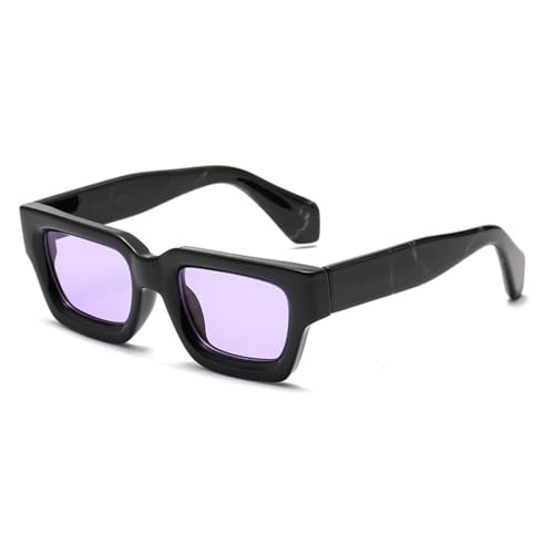 LVTFCO Fashion Square Kleine Rahmen Retro Sonnenbrille Weibliche Persönlichkeit Quadratische Dicke Rahmen Brille Mode-Accessoires Brille,Hellviolett,Einheitsgröße von LVTFCO