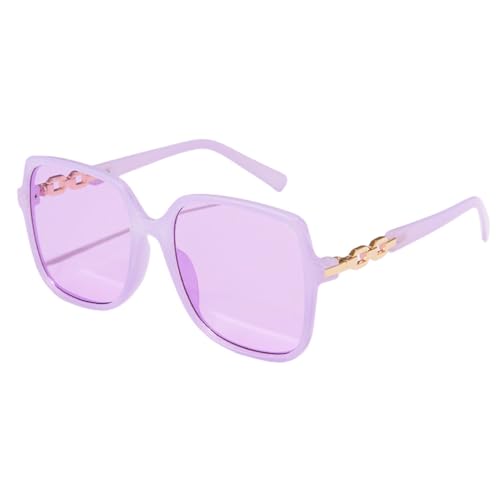 LVTFCO Fashion Square Trendy Fahrrad-Sonnenbrille für Damen mit großem Rahmen, bunte Sonnenbrille, weiblicher Farbverlauf, Outdoor-Sonnenbrille für Damen, Jelly Purple von LVTFCO