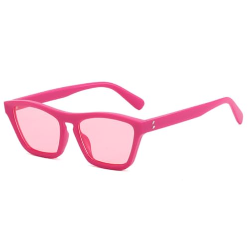 LVTFCO Mode Cat Eye Candy Farbe Frauen Nieten Farbverlauf Sonnenbrille Shades UV400 Männer Trending Blau Gelb Sonnenbrille, Rose rosa rosa, Einheitsgröße von LVTFCO