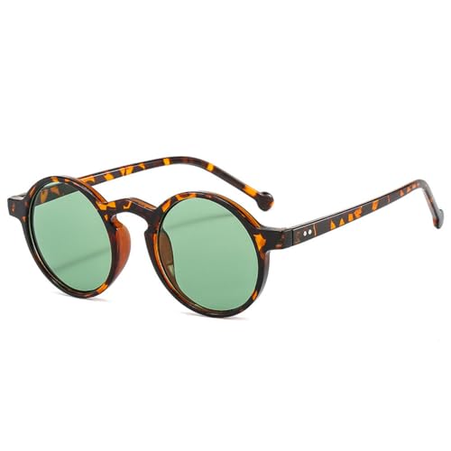 LVTFCO Mode Runde Sonnenbrille Frauen Vintage Nieten Dekoration Gelee Farbe Brillen Outdoor Männer Punk Shades UV400 Sonnenbrille, schwarz grau, Einheitsgröße von LVTFCO