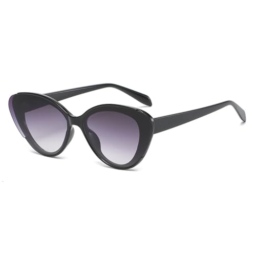 LVTFCO Modische Cat-Eye-Sonnenbrille für Damen, bunt, UV400, Retro-Farbverlauf, Cateye-Sonnenbrille für Damen, Schwarz, Einheitsgröße von LVTFCO