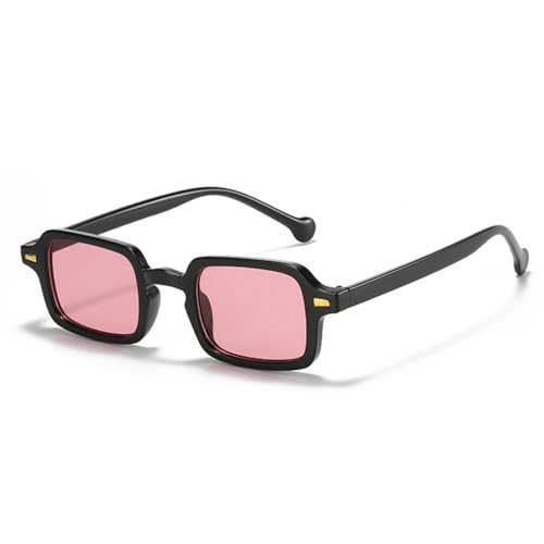 LVTFCO Modische quadratische Sonnenbrille für Damen, Retro-Nieten, Dekoration, Farbverlauf, UV400, für Herren, Leopardenblau, Sonnenbrille, Schwarz, Rosa, Einheitsgröße von LVTFCO