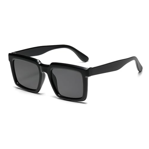 LVTFCO Modische rechteckige Sonnenbrille für Damen mit quadratischem Rahmen, Vintage-Sonnenbrille für Herren, Schattierungen für Damen, UV400, schwarz von LVTFCO