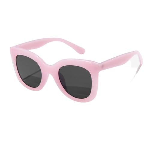 LVTFCO Ovale Sonnenbrille im Vintage-Stil für Herren, UV400, klassische Autofahrerbrille, braun-schwarz, Pink/Grau von LVTFCO