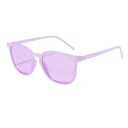 LVTFCO Quadratische Fahrrad-Sonnenbrille für Herren und Damen, rechteckiger Rahmen, Sonnenbrille für Damen, Retro-Farbverlauf, Hip-Hop-Sonnenbrille, UV400, Jelly Purple von LVTFCO