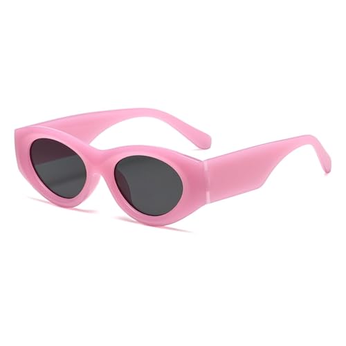 LVTFCO Rechteckige Sonnenbrille für Damen, Vintage, Katzenaugen-Sonnenbrille, weibliche Persönlichkeit, cooles Retro, Pink, Schwarz, UV400, Pink von LVTFCO